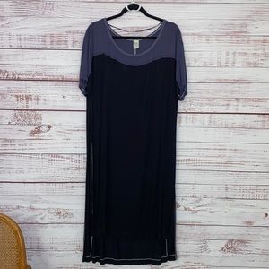 We The Free Maxi Tee Dress Oversized Two Tone Top